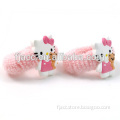 Licensed hair rings hair tie with hellokitty rubber doll charms; hair accessories for little girls